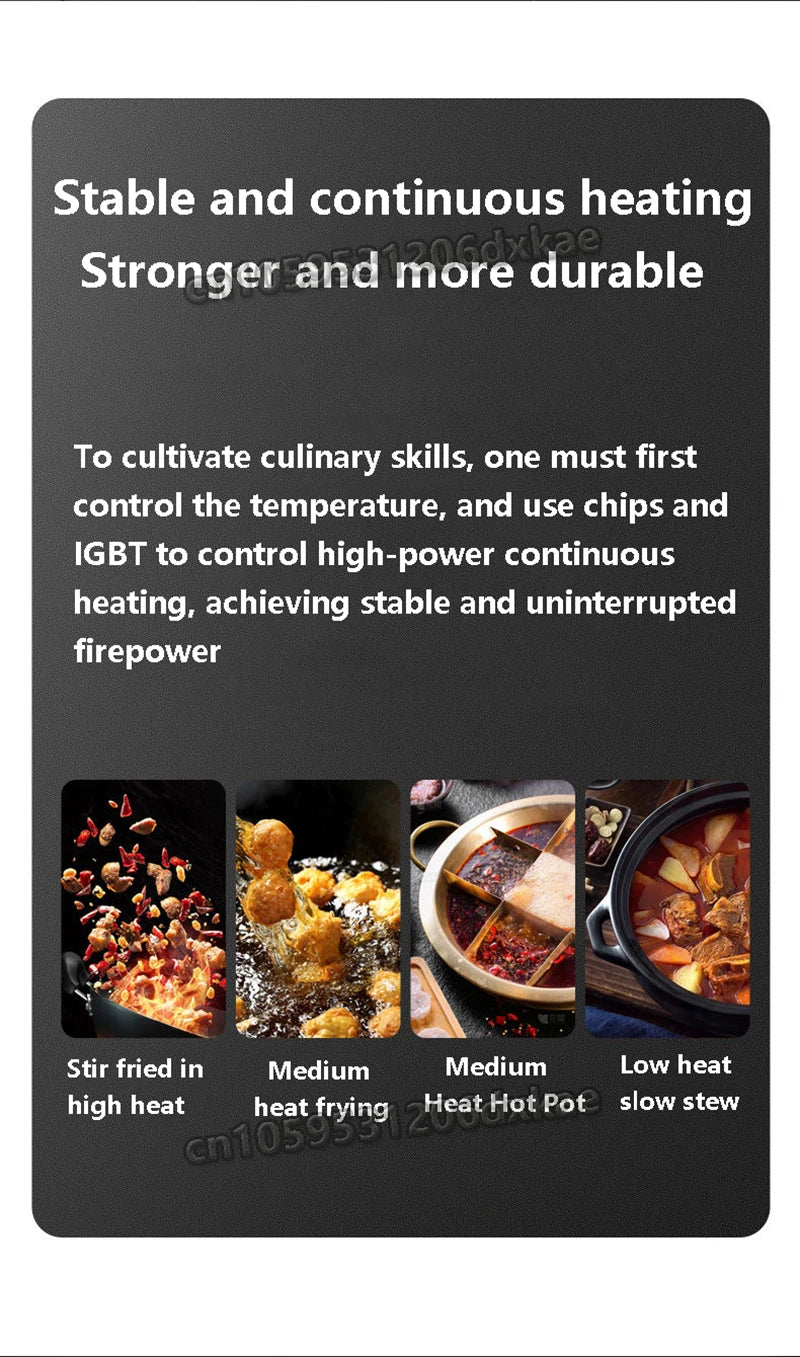 5000W High-power Commercial Desktop Induction Cooker Portable Induction Cooker Household Kitchen Canteen Milk Tea Shop