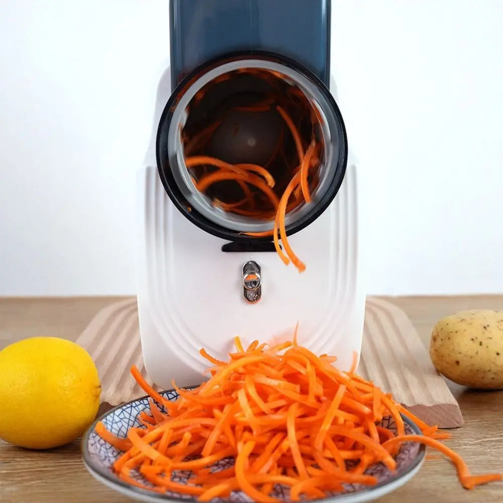 Effort-saving Electric Vegetable Cutter Efficient Detachable Automatic Vegetable Shredder Long Battery Life Vegetable Processor