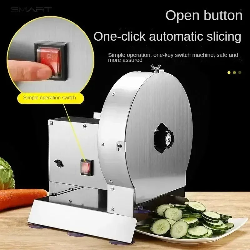 Reliable Commercial Fully Automatic Multifunctional Stainless Steel Electric Slicer for Cutting Vegetables  slicing machine
