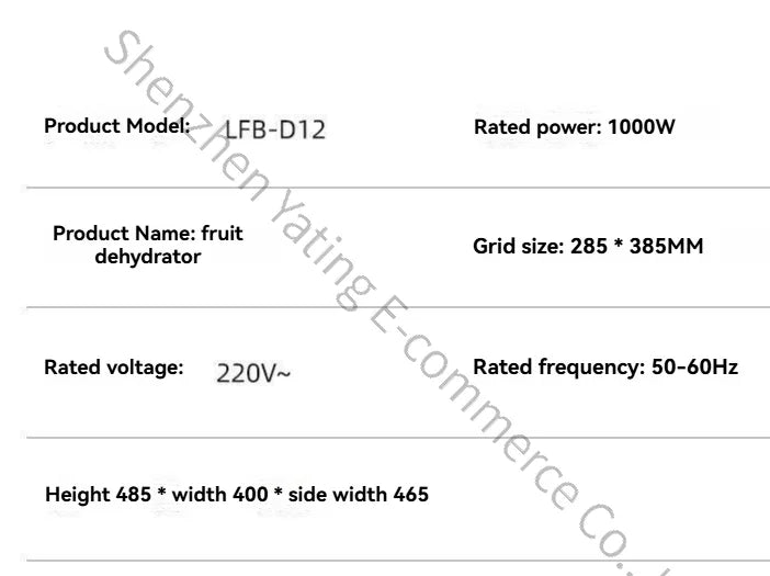 Compact household food dryer, 8-tray multifunctional smart fruit dryer, fruit and food dehydrator.