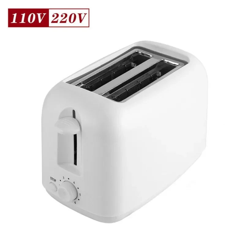 220V Home Toaster 6 Modes 2 Slice Bread Toast Maker Automatic Breakfast Machine One-Click Operation Sandwich Maker