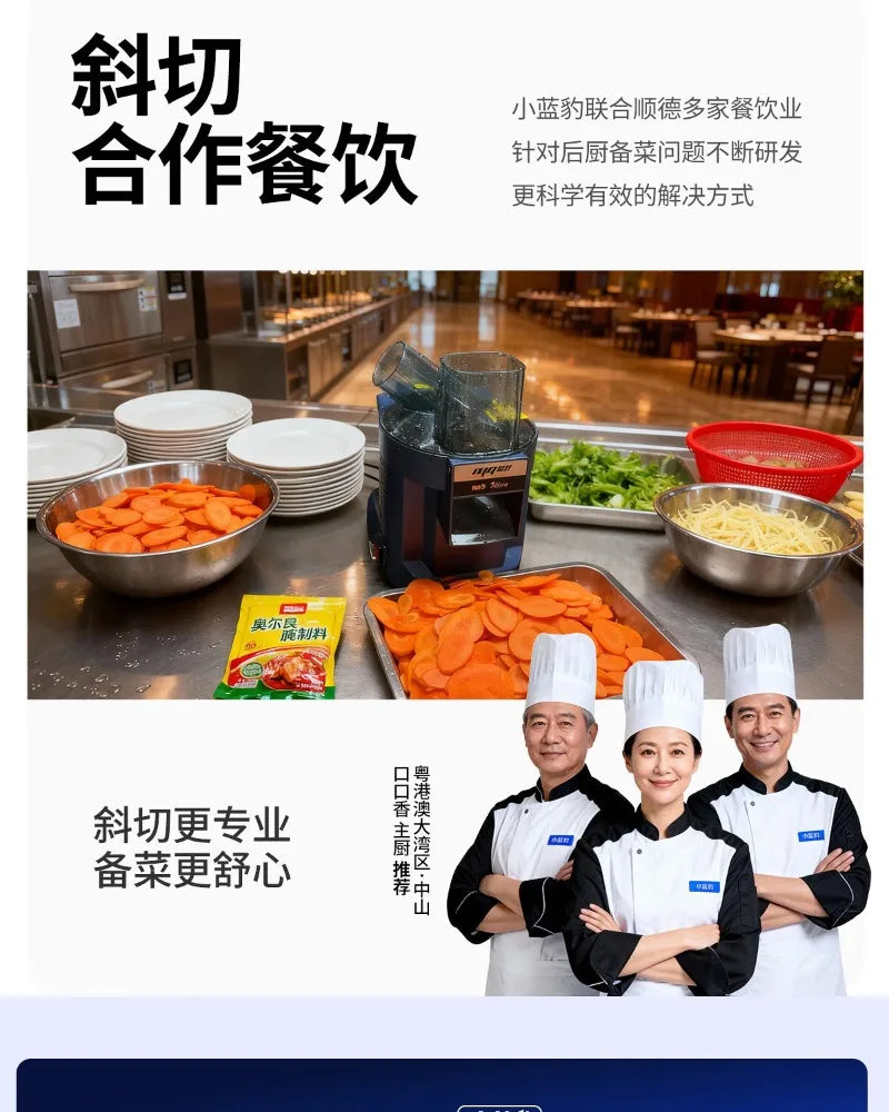 Commercial vegetable cutter Electric shredder Shredded potatoes Shredded radish Household slicer Peeling and dicing machine