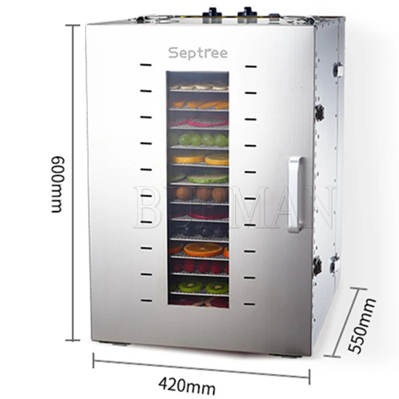 Large Household Food Fruit  Dryer High Capacity 16 Layers Dried Frame Low Noise
