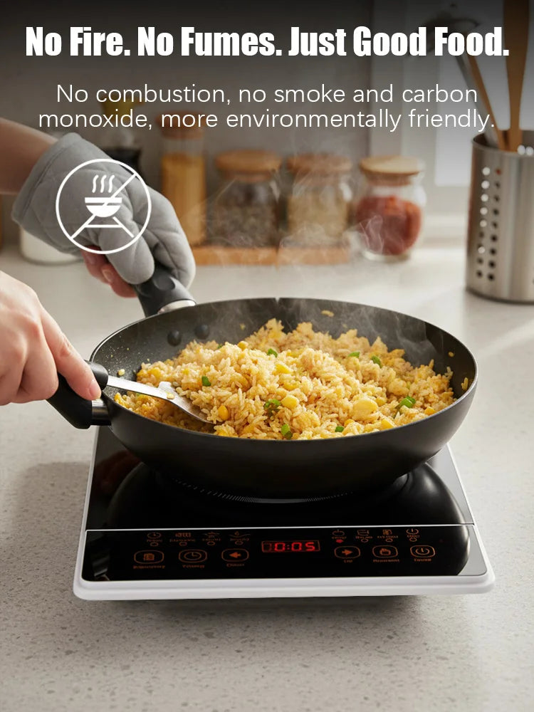 Portable Induction Cooker Sonifer SF-3057 1400W Electric Stove Single Heating Plate Multiple Programs Timer Kitchen