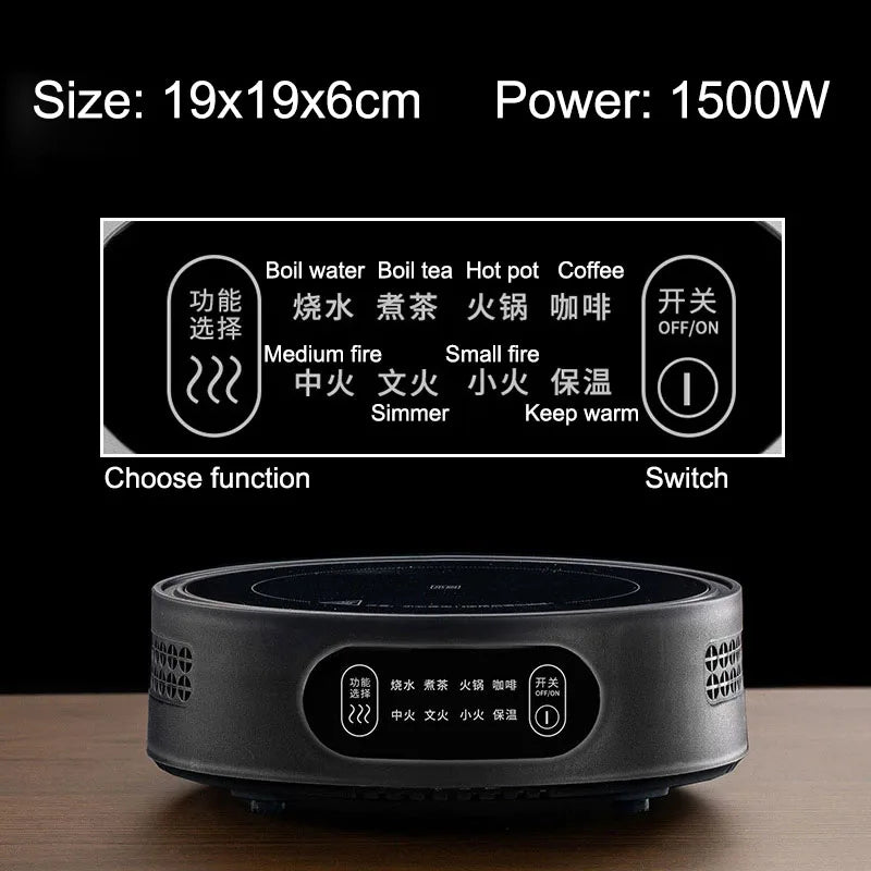 1200W Electric Stove Portable Ceramic Hob Heating Furnace Coffee Milk Brewer Hotplate Single-burner Induction cooktop Tea Warmer