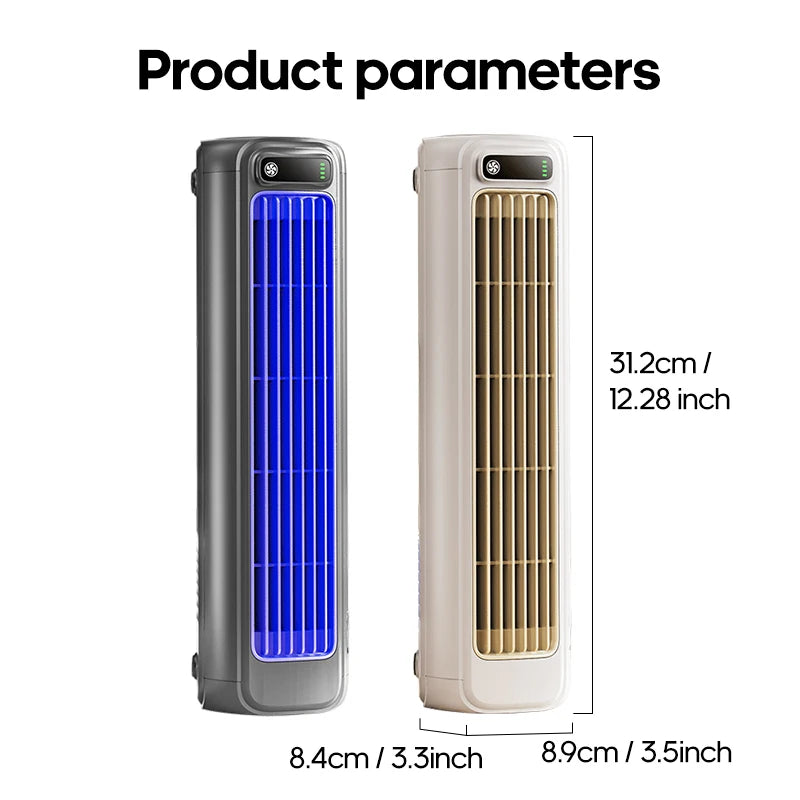 KINSCOTER Desktop Air Conditioner Fan No Drilling 3 Speeds Cooling Rechargeable Wall Mount Fan Silent for Home Kitchen Bathroom