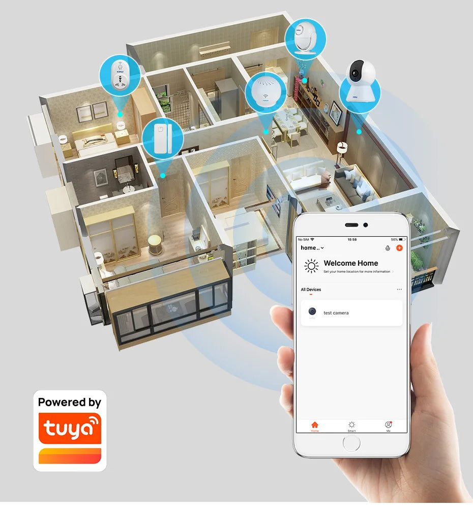 KERUI 5MP 8MP 4K HD WiFi IP Camera Indoor Wireless Security Home CCTV Surveillance Camera Works With Tuya Smart Auto Tracking
