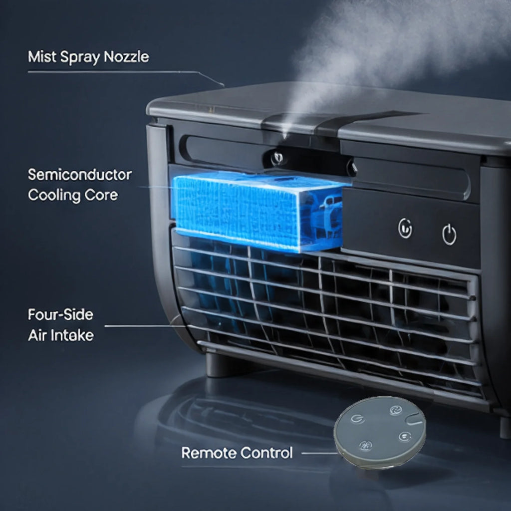 Wall-Mounted Air Cooling Fan 20W Power Quick Cooling Easy To Install Leafless Home Kitchen Air Conditioning Fan