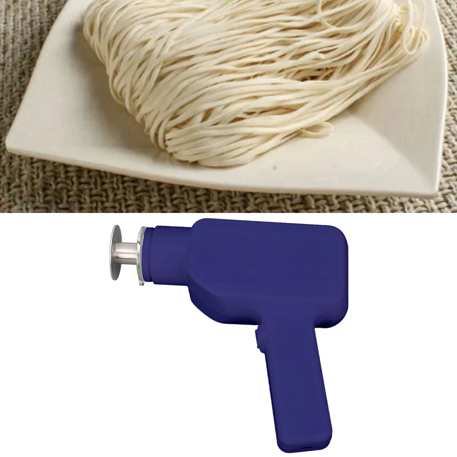 Cordless Electric Pasta Maker 40W Automatic Handheld Stainless Steel Noodle Maker Machine Kitchen Appliance 304