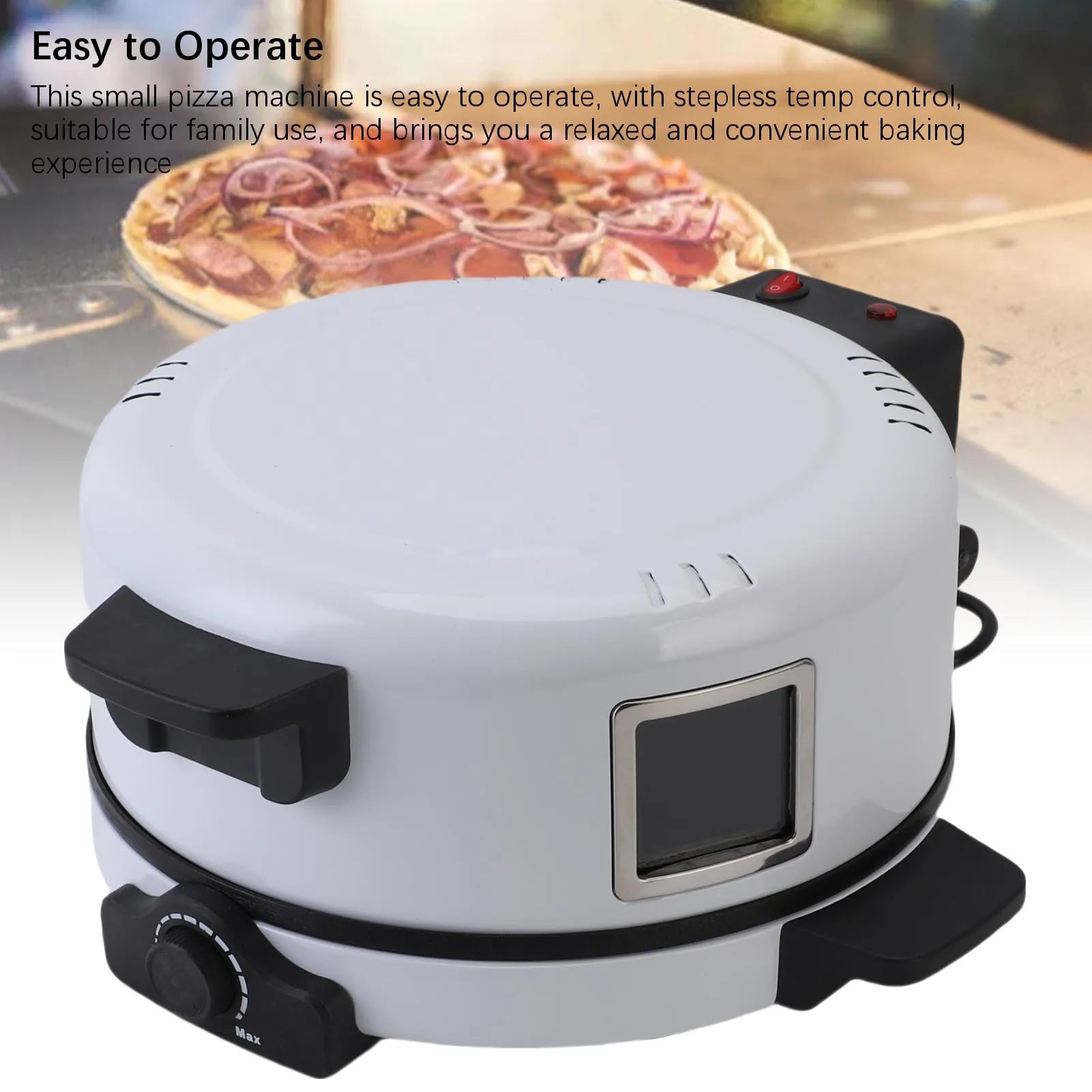 Home Pizza Maker 2000W Fast Heating Non Stick Coating Oven Baking Machine for Steak Burger Bread