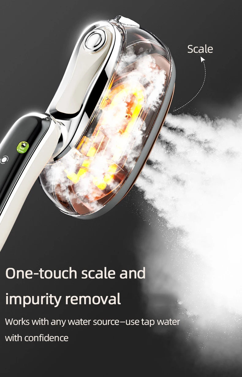 EU Handheld Steam Iron 2026 New Smart LED Digital Display Home Travel Portable Steam Iron 1200W High Power Handheld Hanging Iron