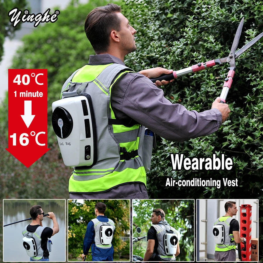 Air Conditioner Clothes Air Conditioning Vest Cloth Cooling Vest DC Micro Compressor Cooler Vortex Tube with Infinite Regulation