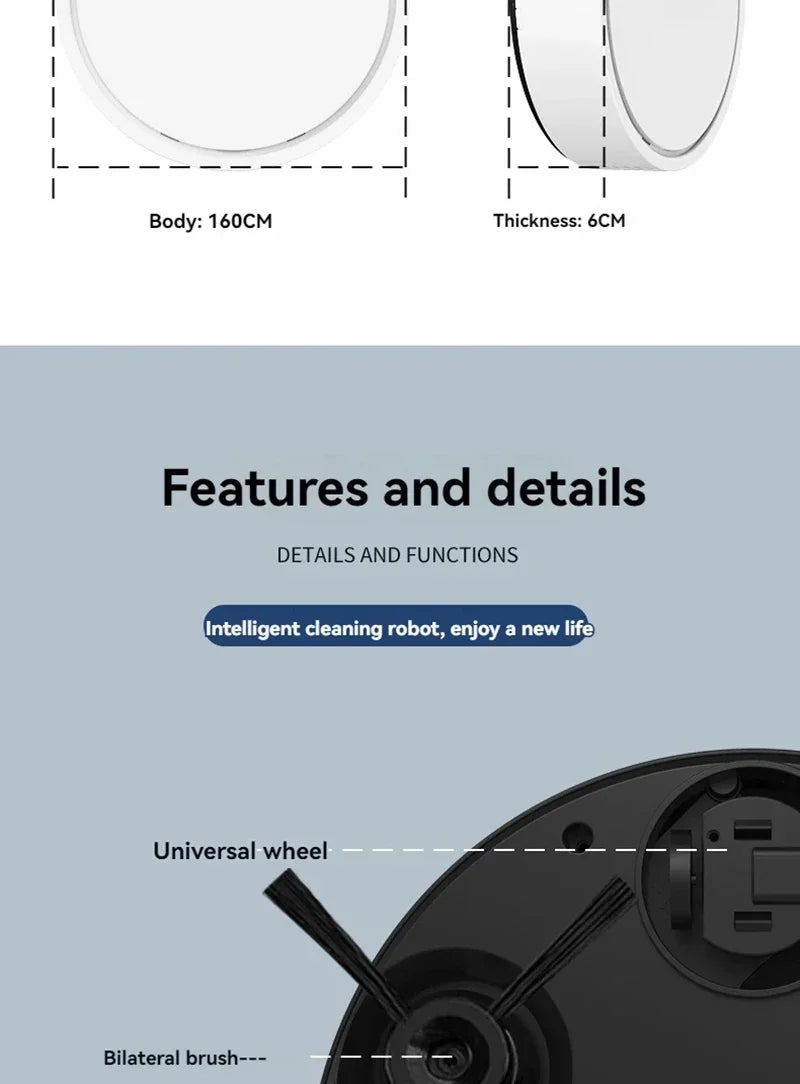 Model Sweeping Robot Automatic Home Mini Cleaning Machine USB Charging Smart Sweep Mop 5-In-1 Vacuum Cleaner New 2026