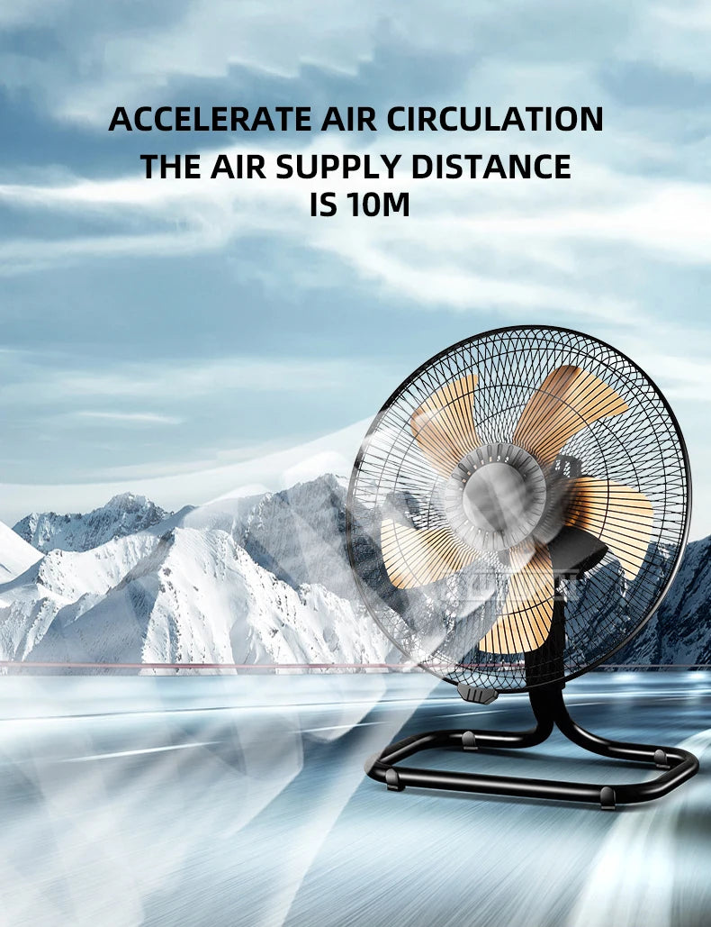 Powerful Electric Fan Industrial Shaking Head Floor Fan 20 inches High-power Table Electric Fan