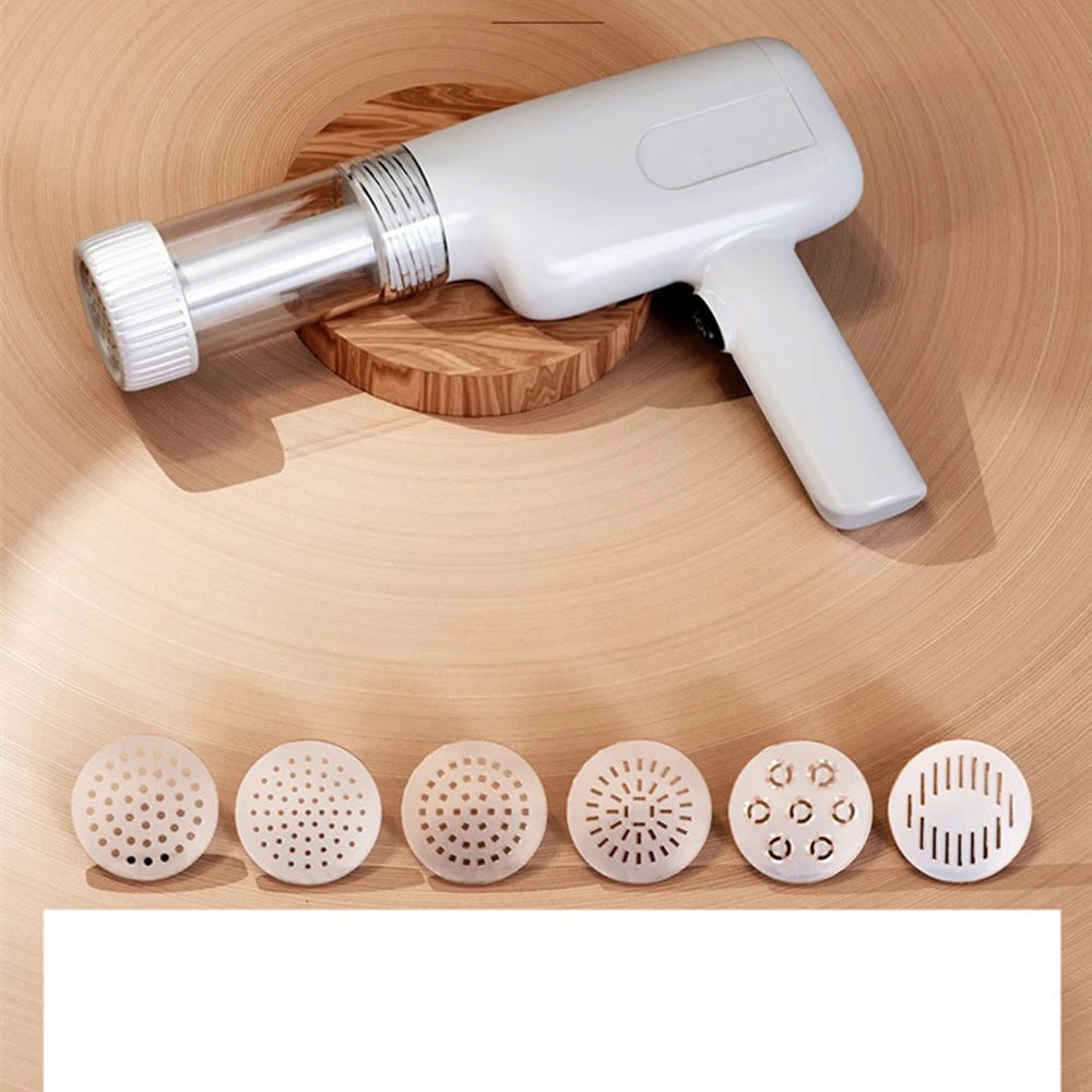 USB Cordless Electric Pasta Maker Machine Automatic Pasta Noodle Maker Portable 6 Molds for Home Kitchen Gadget 제면기 국수기계