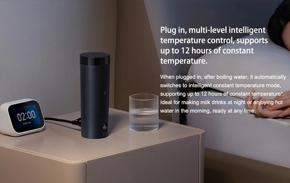 NEW MIJIA Portable Electric Kettle 2 Thermos Cup Fast Water Boiler 350ml Smart Temperature Insulated Kettle Travel 110V-240V