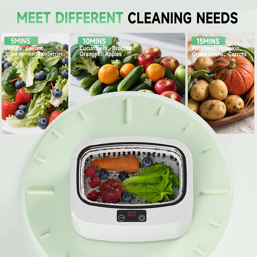 KUNPHY Ultrasonic Machine 2.5 40kHz Jewelry Cleaner Ultrasonic Bath Multifunctional for Mouthguard Razors Dental Parts Cleaning