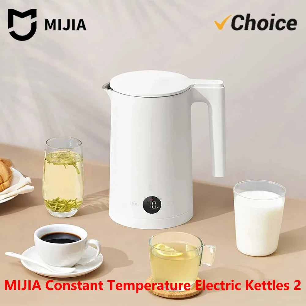NEW MIJIA Constant Temperature Electric Kettles 2 LED Digital Display 4 Thermos Modes Water Teapots for Travel Heating Kettle