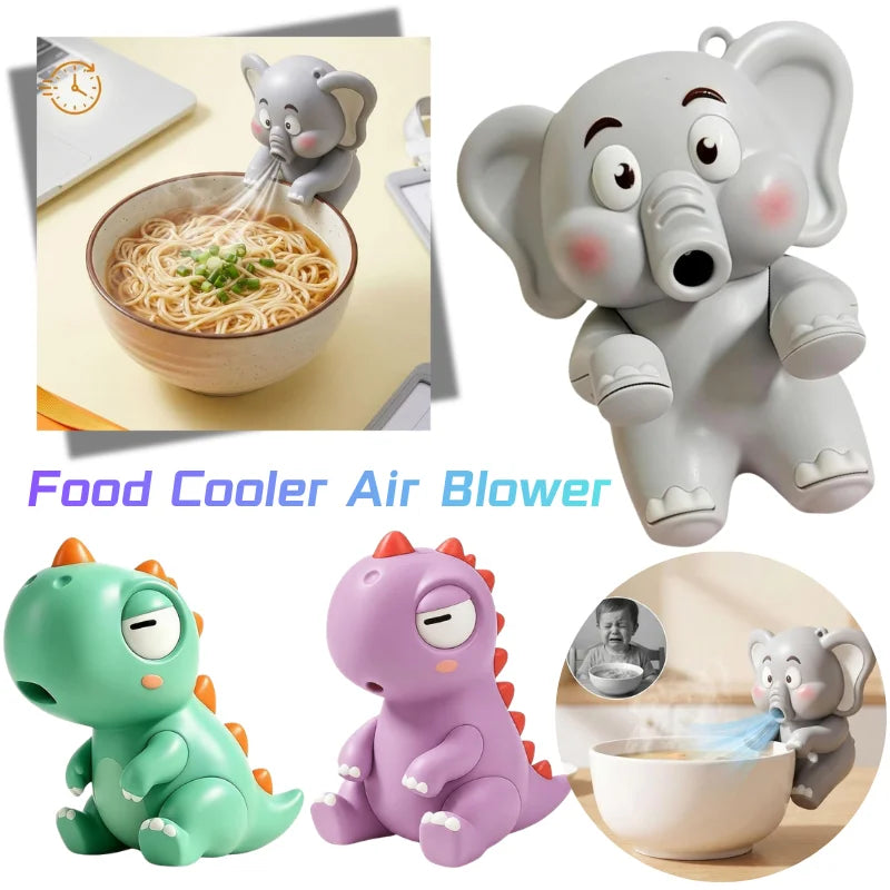 Portable Desktop Cooling Fan Electric Hanging Food Cooler Air Blower Kids Elephant Dinosaur Design Hand Fan For Travel Dining