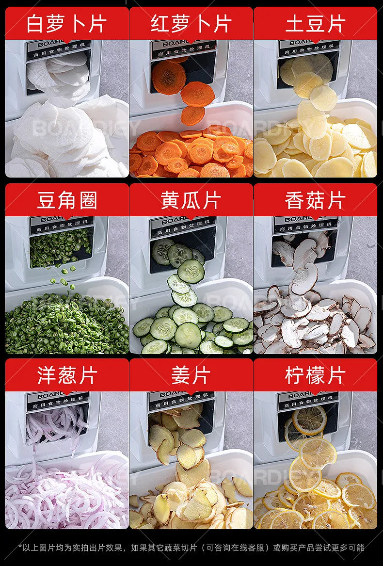 Automatic Vegetable Cutter Multi-Functional Electric Slicer Dicer Shredder for Potato Radish Home Commercial Small