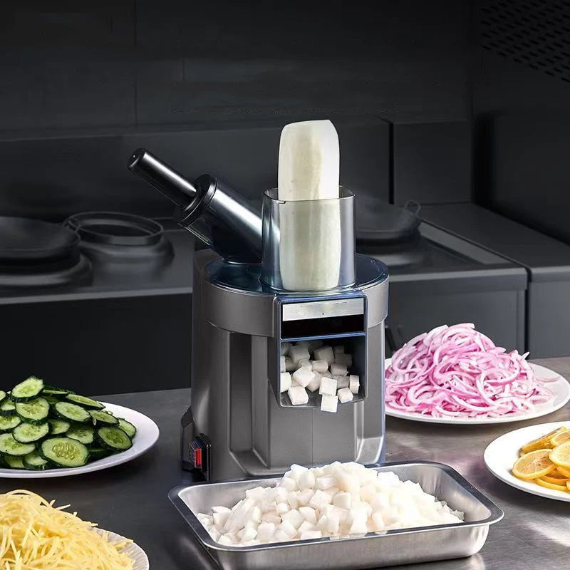 Multi-functional Dicing Machine Slicing and Slicing Double Port Oblique Cutting Large-caliber Electric Vegetable Cutter