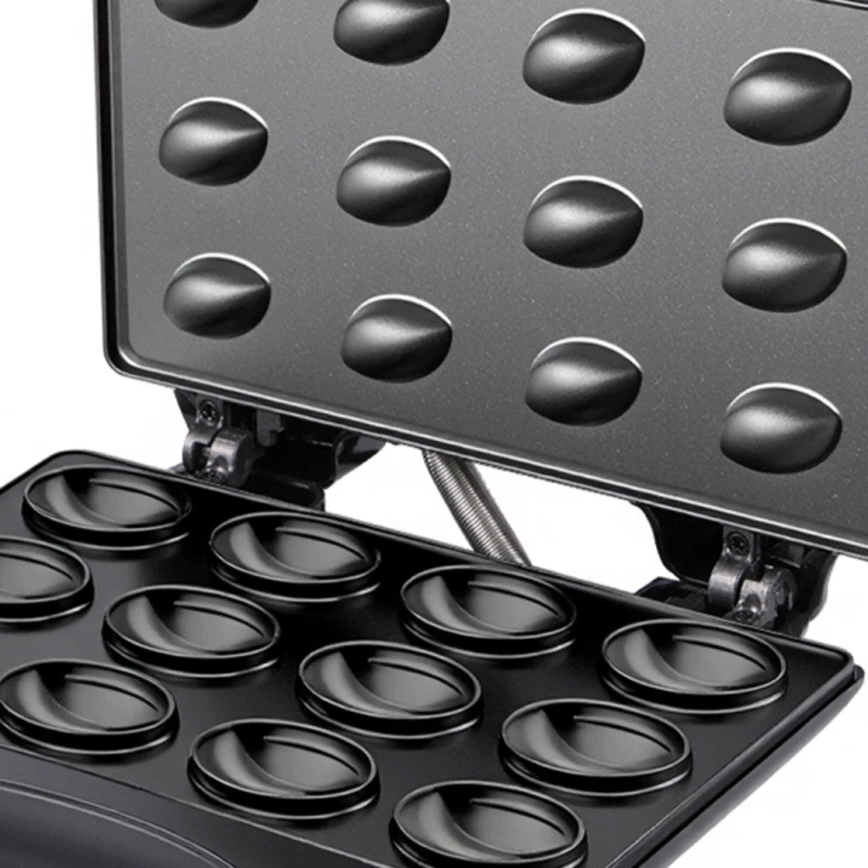 Electric 12-Hole Walnut Cake Waffle Maker with Nuts Kitchen Biscuit Maker for Baking Business - Non-Stick Surface
