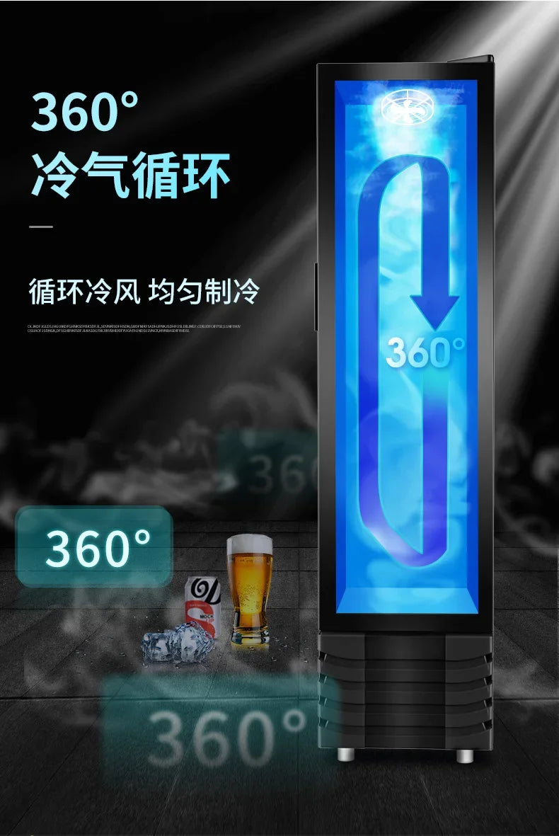 Beverage Showcase Frozen to Keep Fresh Commercial Vertical Supermarket Refrigerator Beer Cabinet