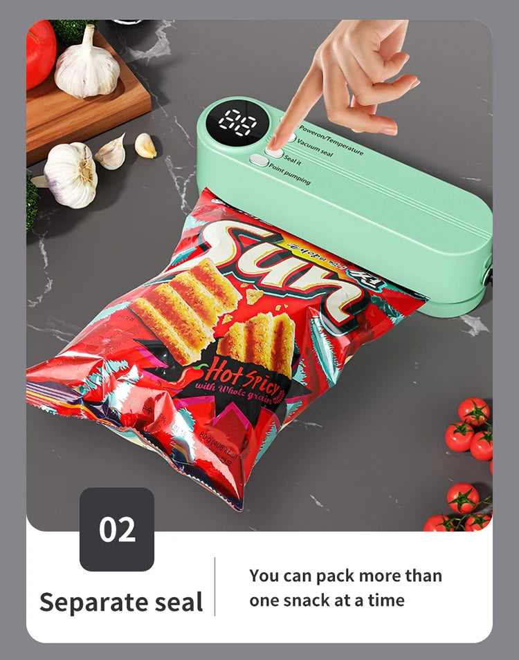 Charging Mini Wireless Fully Automatic Vacuum Sealing Machine Household Small Portable Food Packaging Plastic Sealing Machine