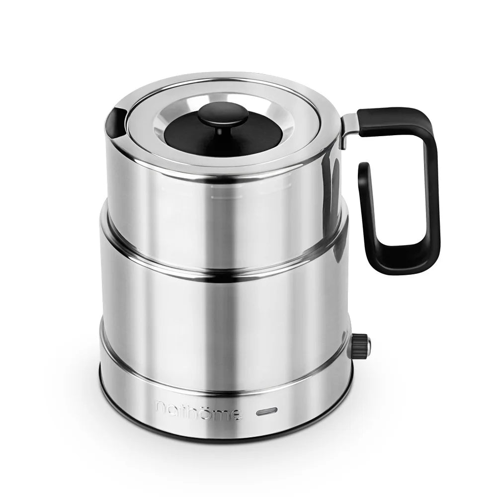 110V/220V Folding Electric Kettle Switchable Voltage Kettle Travel Portable Pot 304 Stainless Steel Adjustable Temperature Pot