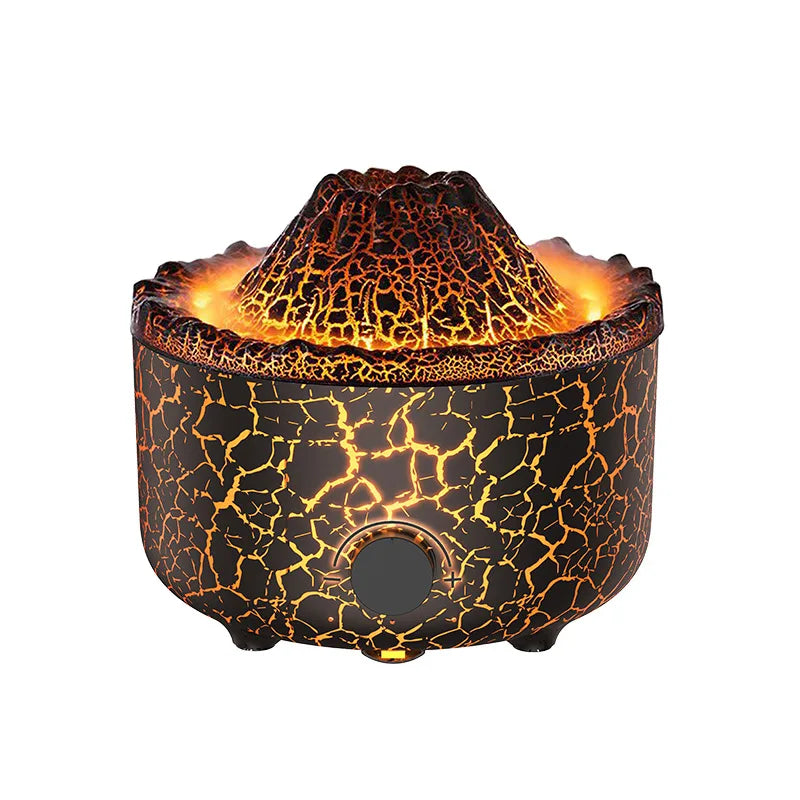 Volcano Aromatherapy Diffuser Smoke Ring Ultrasonic Air Humidifier with Flame Lamp Remote Control Essential Oil Aroma Diffuser