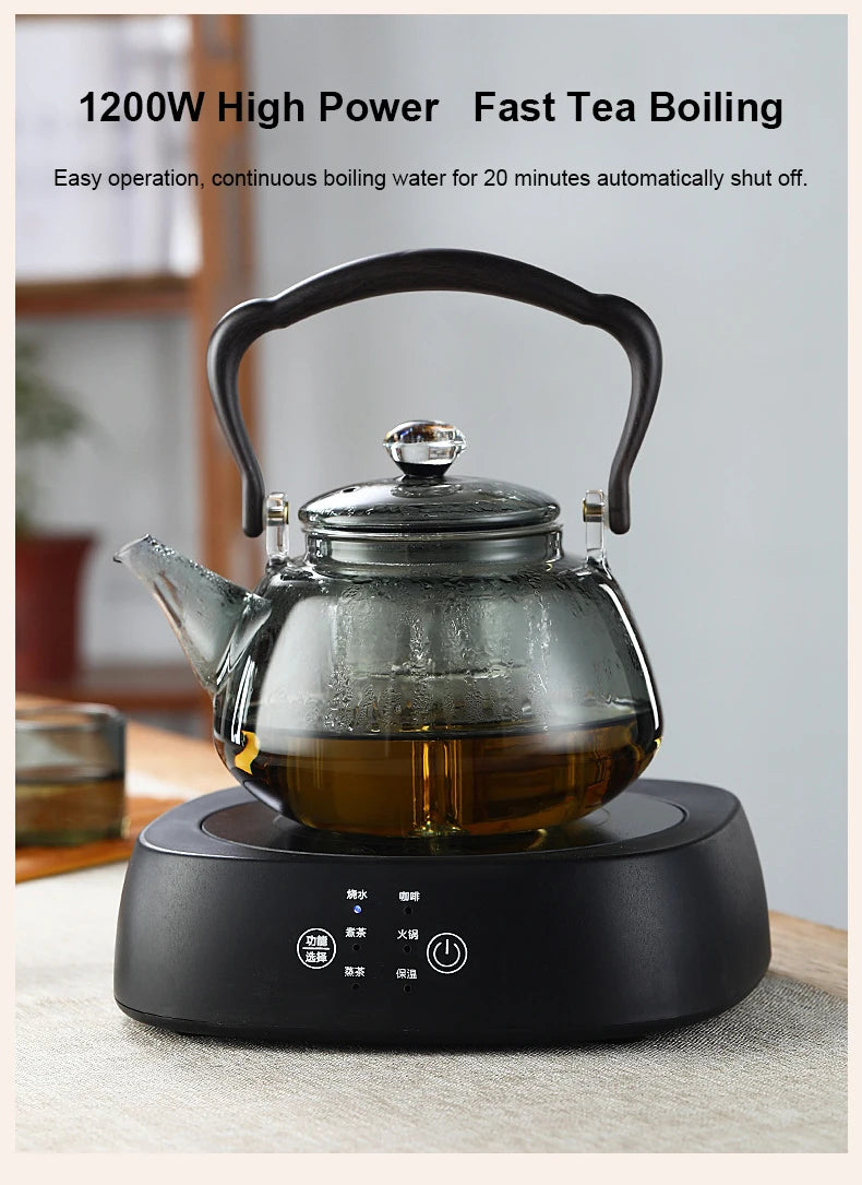 1200W Electric Stove Portable Ceramic Hob Heating Furnace Coffee Milk Brewer Hotplate Single-burner Induction cooktop Tea Warmer
