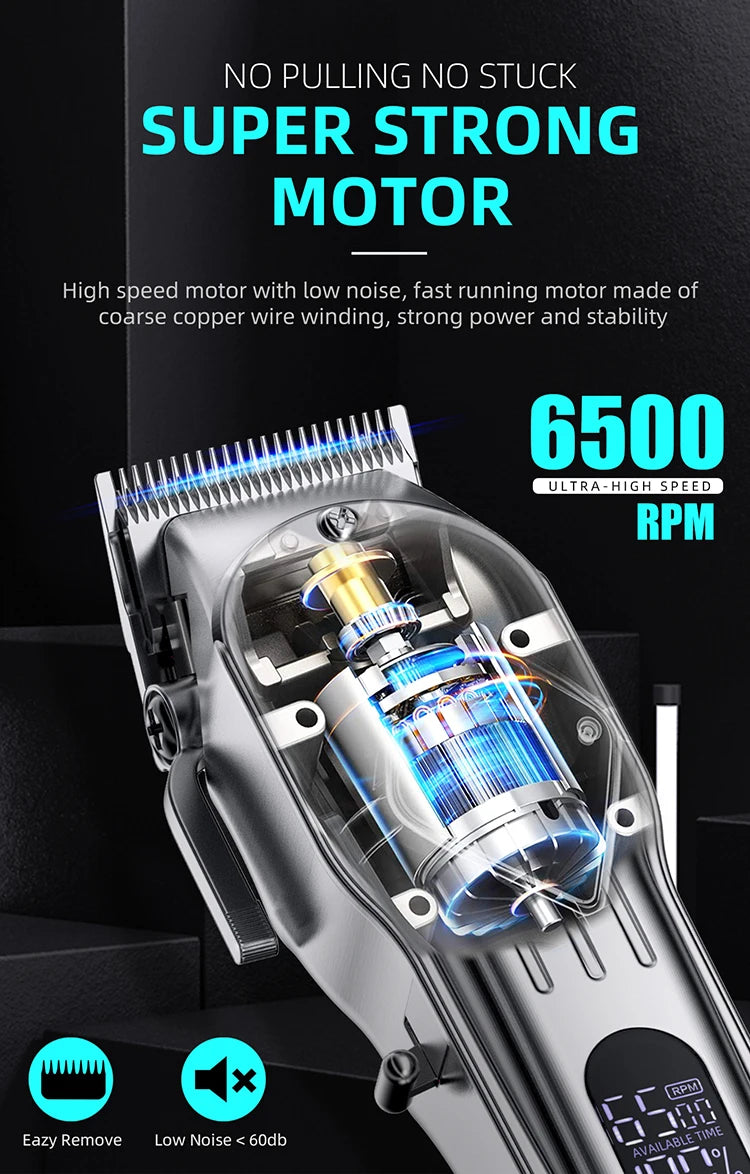 KIKIDO 2 IN 1 Hair Clipper Professional Hair Cutting Machine Rechargeable Barber Hair Trimmer Cordless Haircut Clipper for Men