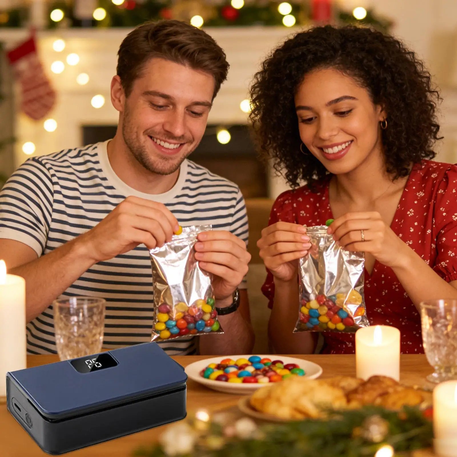Electric Handheld Sealer Machine Mini Sealer 6-Mode Rechargeable Magnetic with Cutter for Home Kitchen Restaurant Snack Chip
