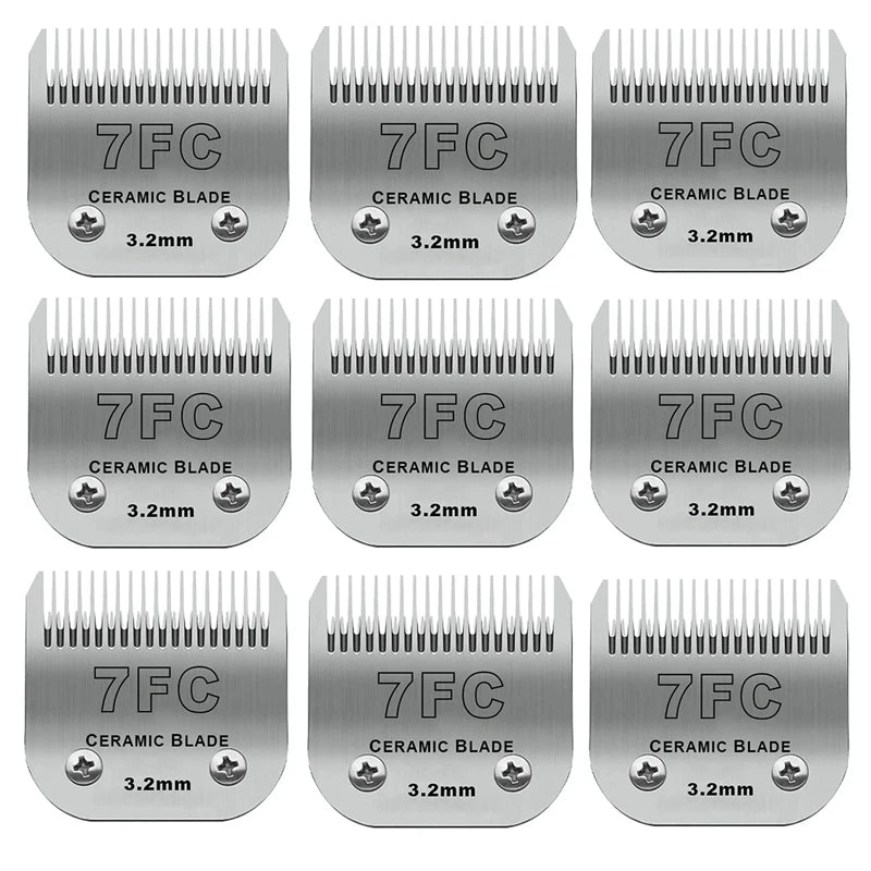 (Size 7FC) Animal Dog Cat Grooming Detachable Ceramic Blade Compatible with Most Andis，Oster A5，Wahl KM Series Pet Clipper