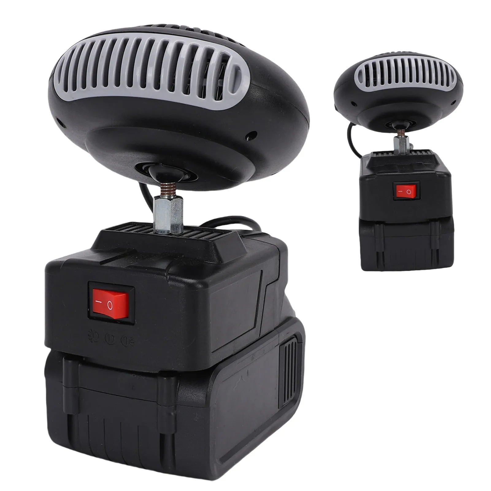 Portable Battery Powered Space Heater Cordless Car Heater Defogger Fan Quiet for Car Office Indoor Use