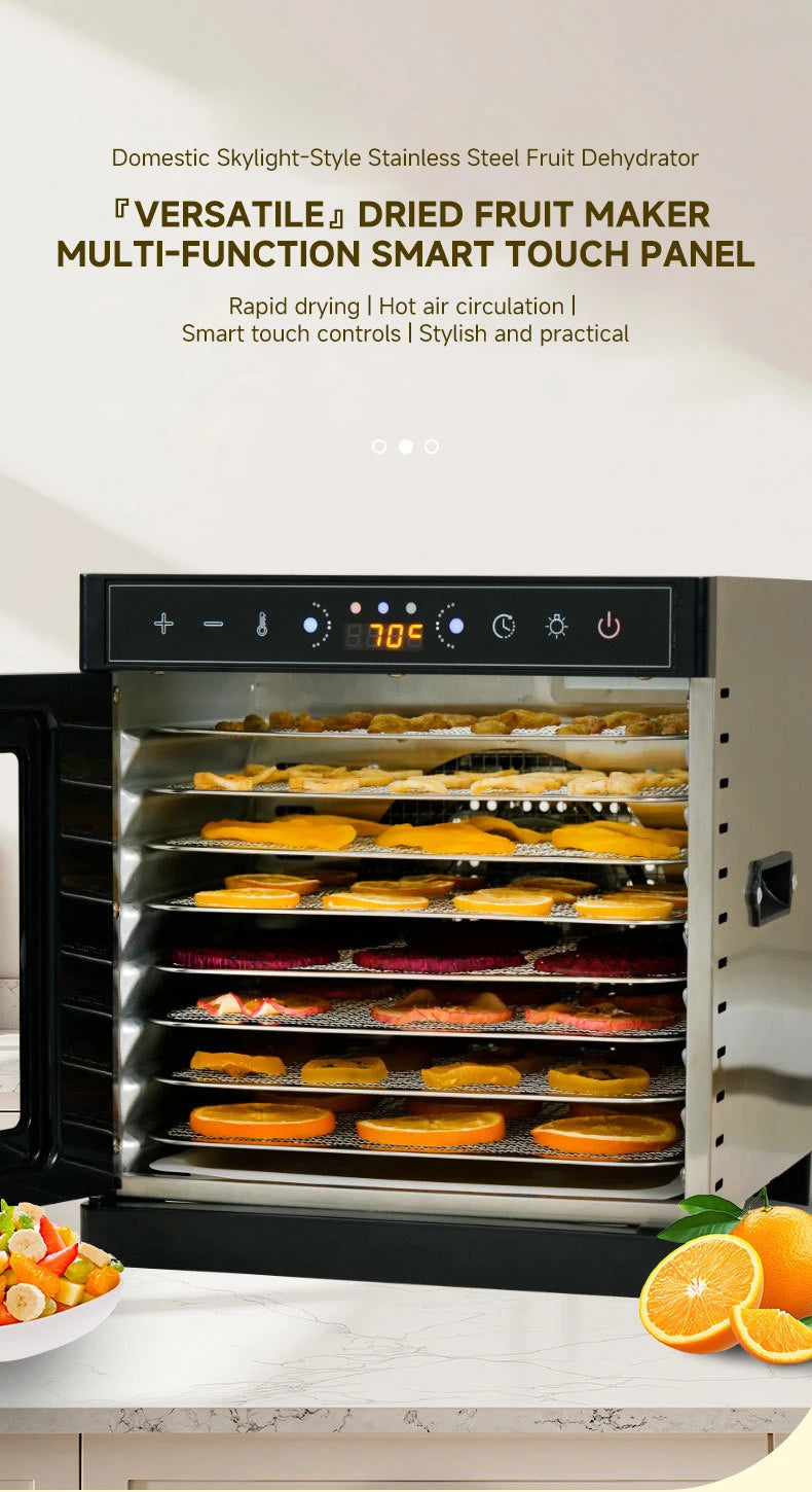 DIVEDEER Home Food Dehydrator with Warmer Plate, Juicer with Pulp Separator, Vegetable Dryer, Fully Automatic