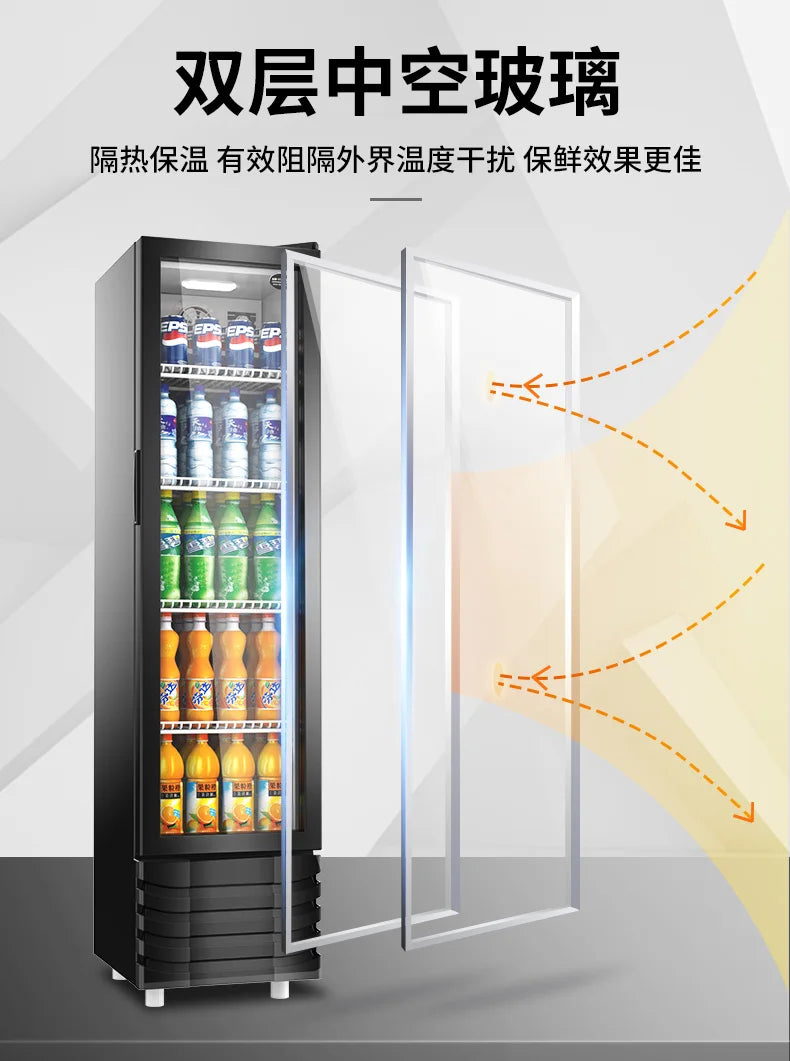 Beverage Showcase Frozen to Keep Fresh Commercial Vertical Supermarket Refrigerator Beer Cabinet