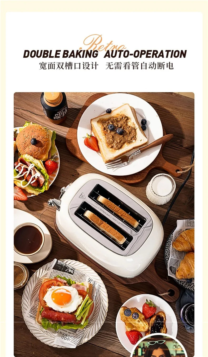 Small Appliances Household Multi-function Toaster Automatic Heating Bread Breakfast Machine Stainless Steel