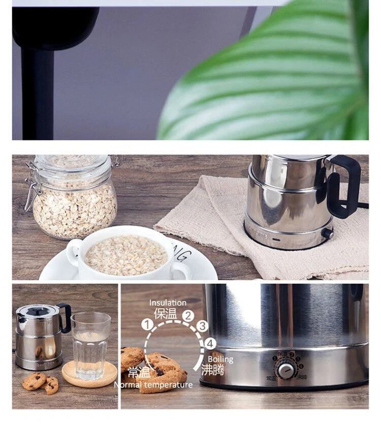 110V/220V Folding Electric Kettle Switchable Voltage Kettle Travel Portable Pot 304 Stainless Steel Adjustable Temperature Pot