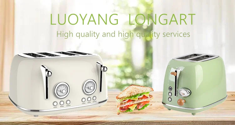 OEM Wholesale Price Commercial Smart Electric Grilled Cheese Retro Toster Toaster Bread 4 Slice