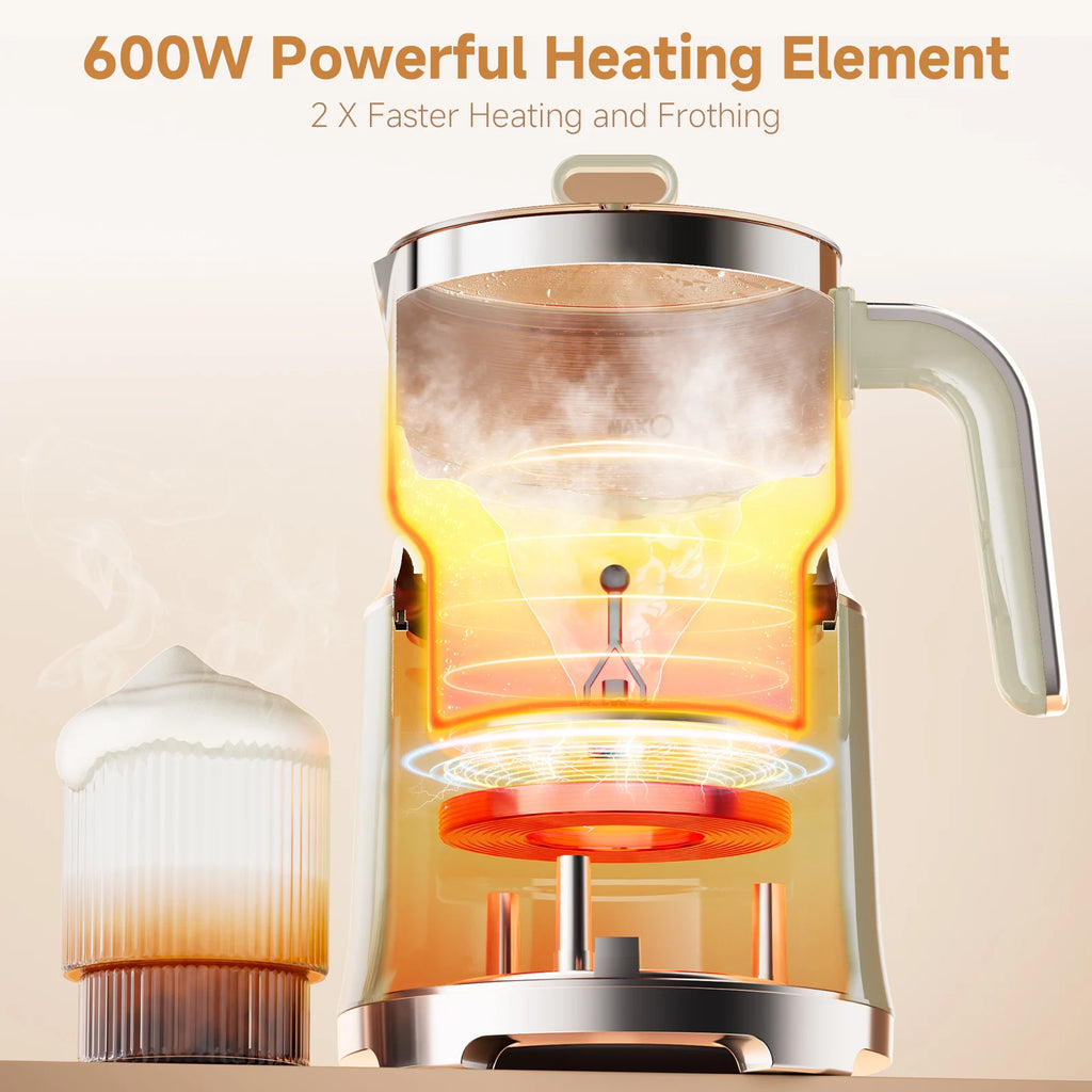 BioloMix Electric Milk Frother Automatic, Foamer for Coffee Cappuccino Latte 7 in 1 Hot and Cold Foam Maker Milk Frother Foamer