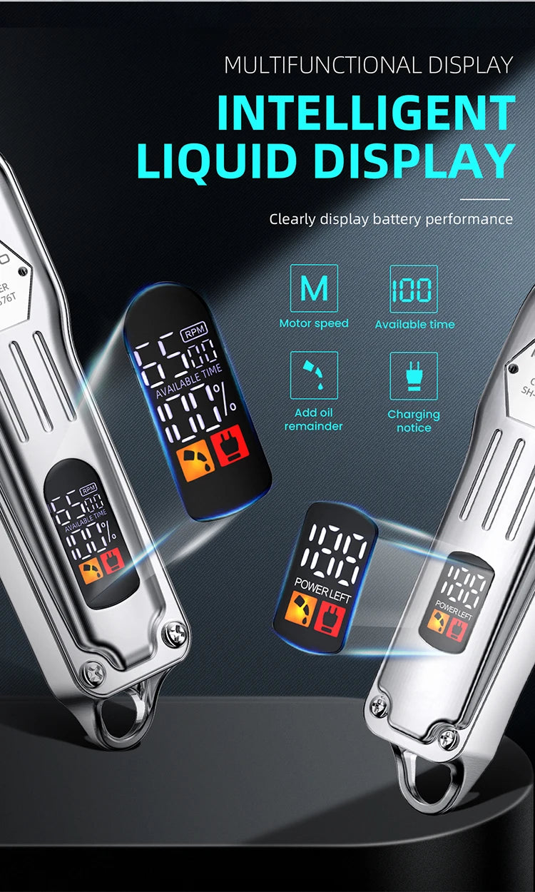 KIKIDO 2 IN 1 Hair Clipper Professional Hair Cutting Machine Rechargeable Barber Hair Trimmer Cordless Haircut Clipper for Men