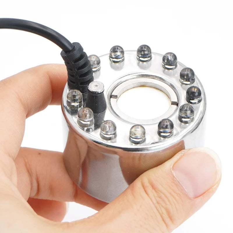 DC 24V Ultrasonic Mist Maker Fogger with 12 LED Air Humidifier Water scape Atomization Atomizer Diffuser Smart home High Quality