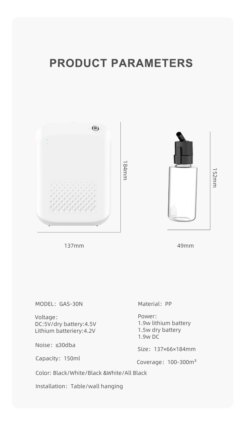 NAMSTE Professional Aroma Diffuser 300m³ Aroma Diffuser Electric Aromati Oasis 150ML Essential Oil Capacity Air Freshener