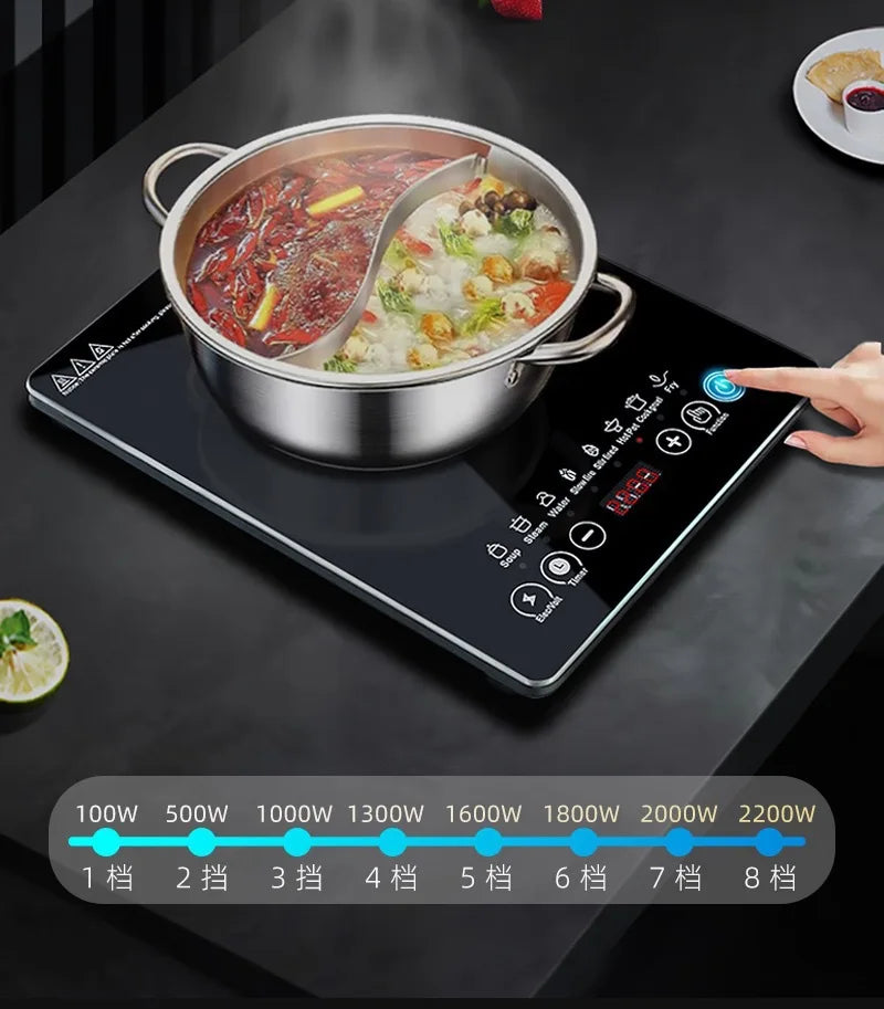 High-power Solar Induction Cooker Multi-functional Household Stir-fry Soup Hot Pot
