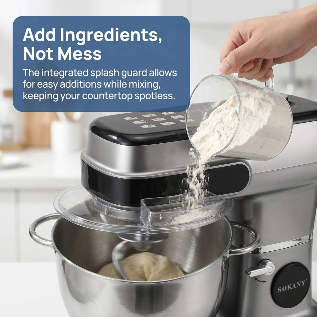 2200W Electric Dough Mixer, 12L Stand Mixer, Cream Egg Beater, Kitchen Food Processor, Multi-Function Blender, Home Baking Tool