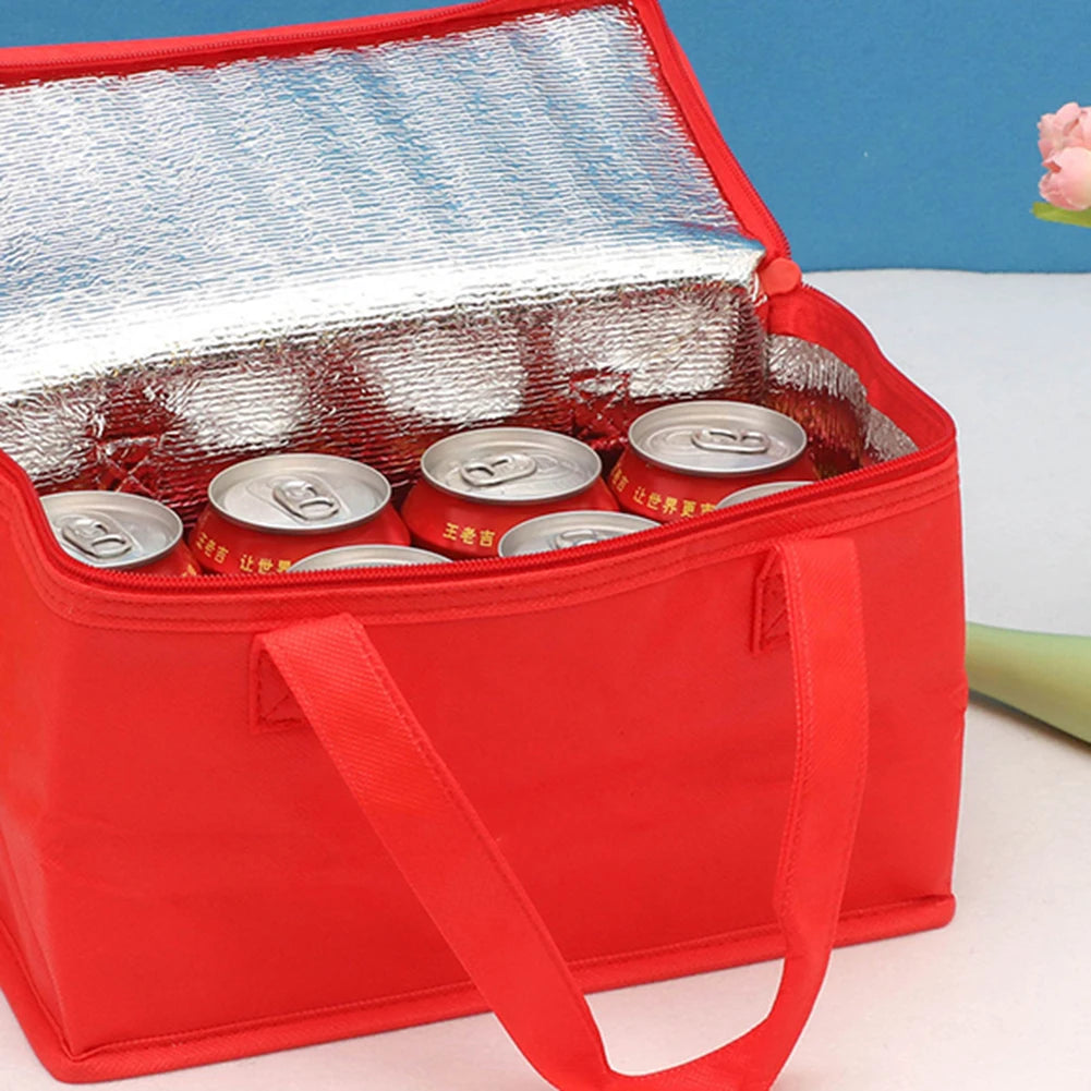 Portable Lunch Cooler Bag Folding Insulation Picnic Pack Food Thermal Bag Drink Carrier Insulated Bag Cookware Beer Storage Bags