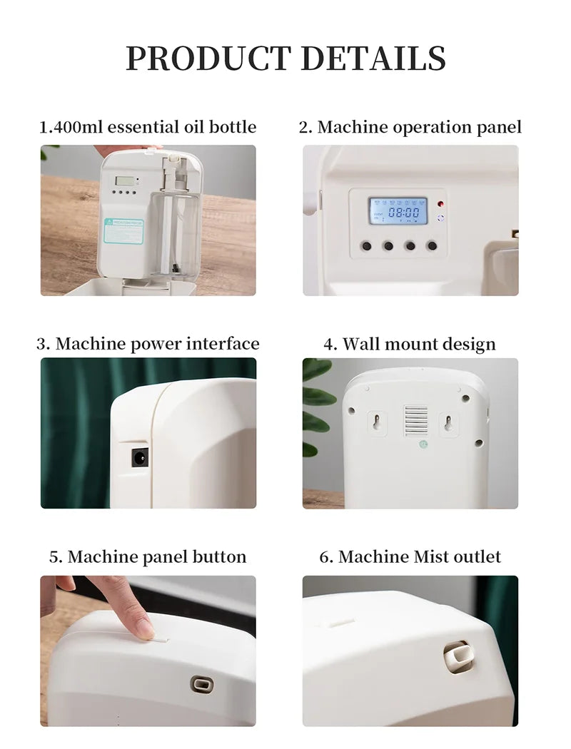 NAMSTE New Electric Aroma Diffuser Bluetooth 1000m³  Diffuser Essentail Oil  Aromatherapy Machine Device Electric Aromatic Oasis