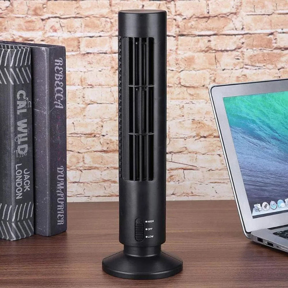 1Pcs Portable Air Cooler Vertical Bladeless Fan USB Desktop Air Conditioner Fan Mini Cooling Tower Fan for Home Office