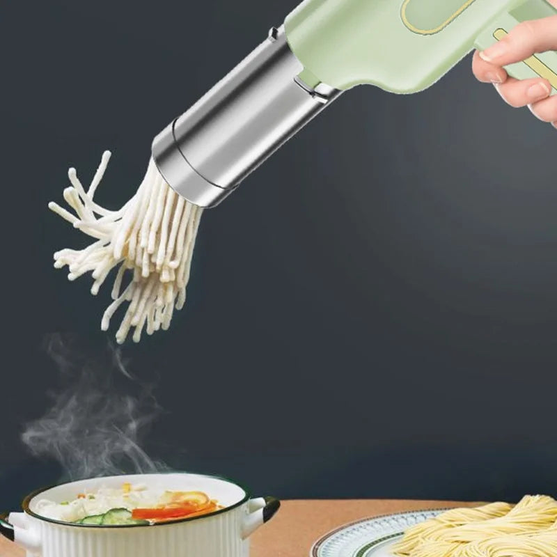 Handheld Automatic Electric Pasta Maker Stainless Steel Noodle Machine With 5 Pasta Mold For Home Use